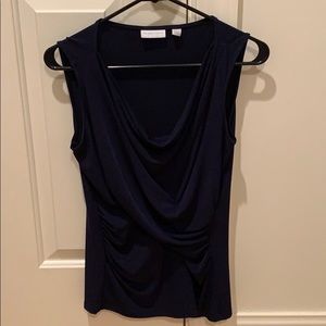 Navy scoop neck